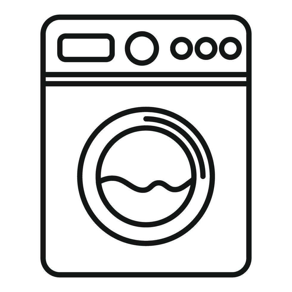 Washing machine depicting laundry being done, laundry symbol, washing machine icon vector