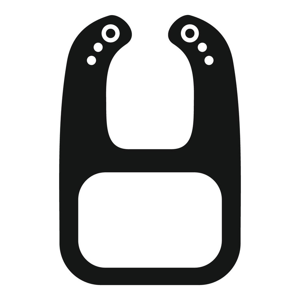 Baby bib icon showing eating protection for infants vector