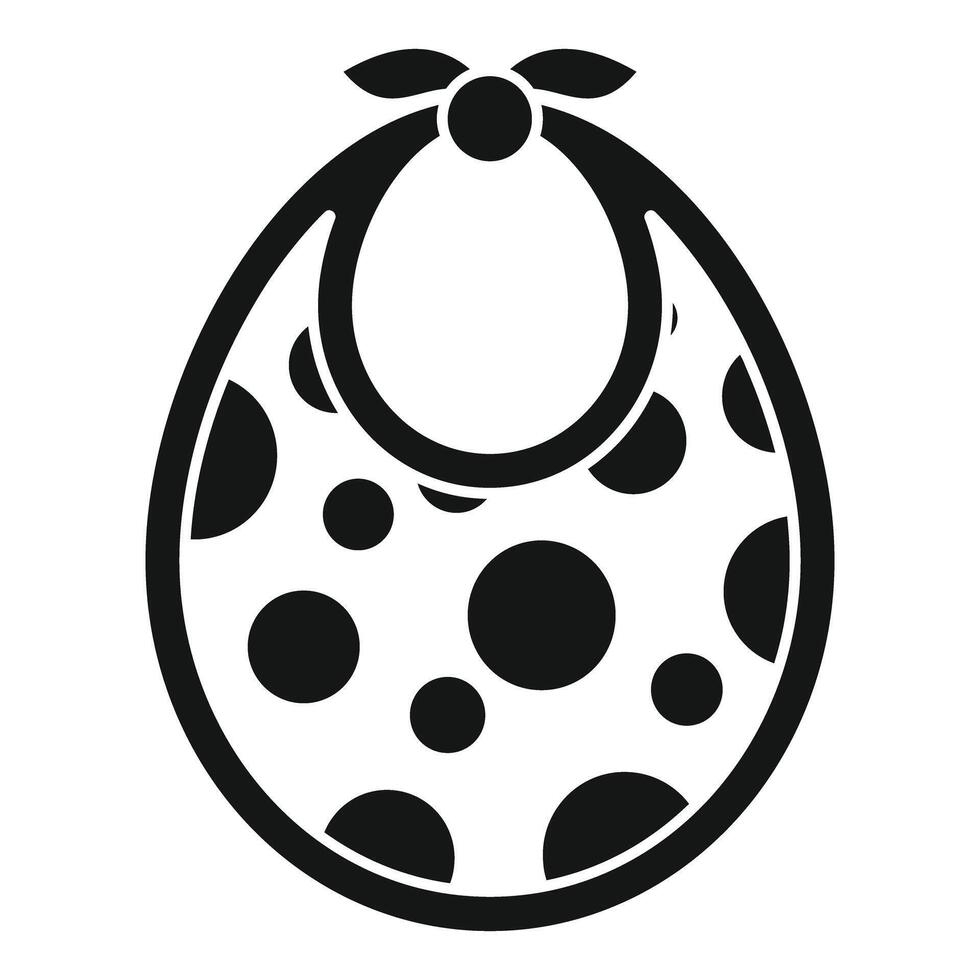 Baby bib with polka dots is being used for feeding a baby vector