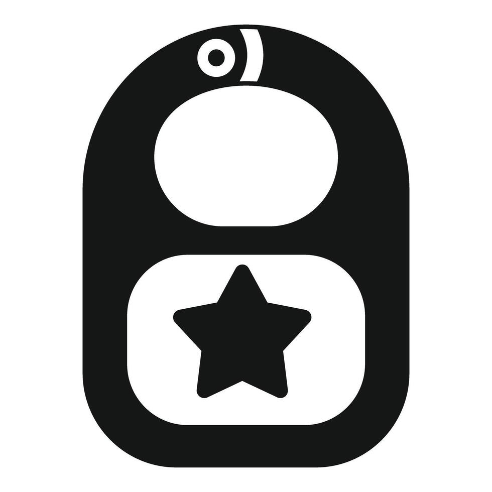 Black metal key chain showing a star shape vector