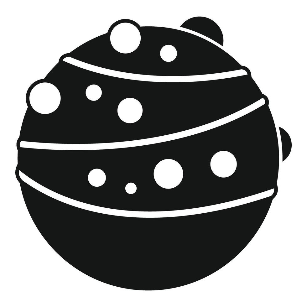 Black and white christmas bauble hanging on a string vector