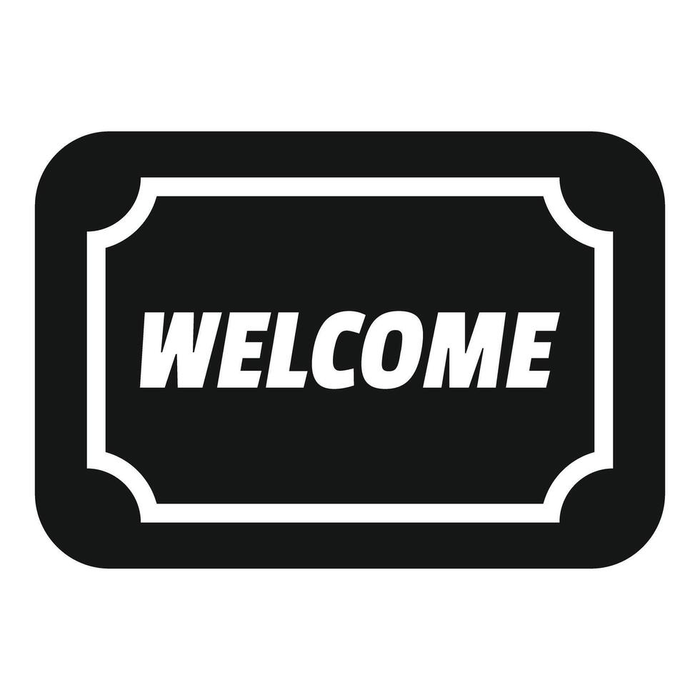 Welcome doormat showing hospitality and greeting vector