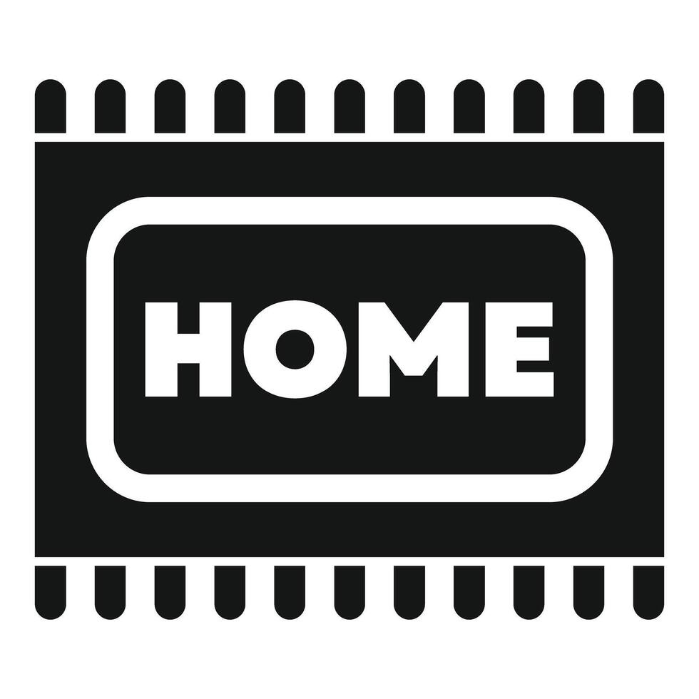 Doormat with home inscription welcoming guests vector