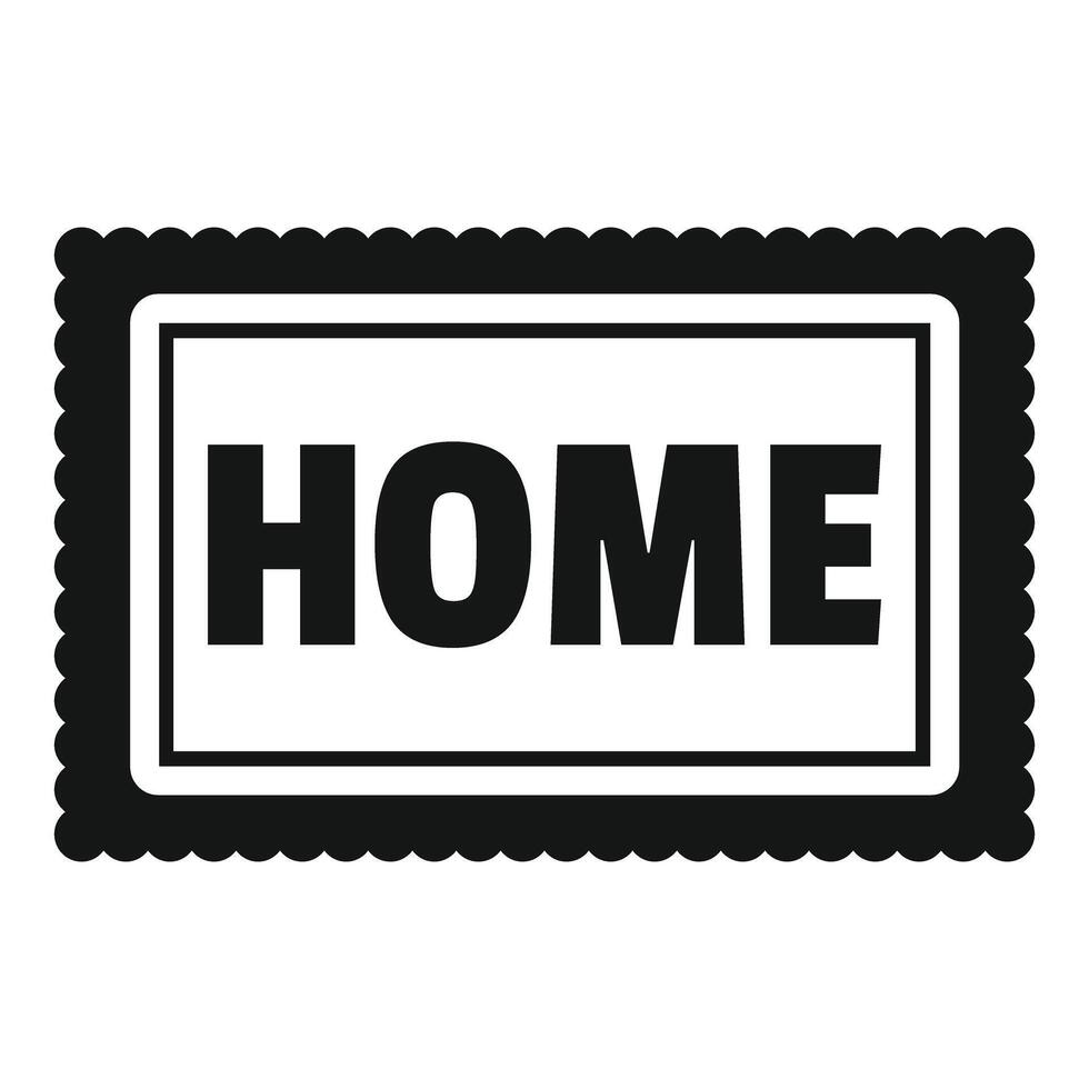 Black home sign with wavy border for decoration vector