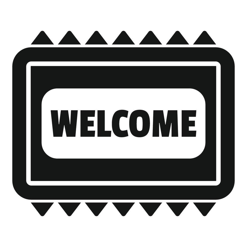 Welcome sign with triangles showing hospitality and greeting vector