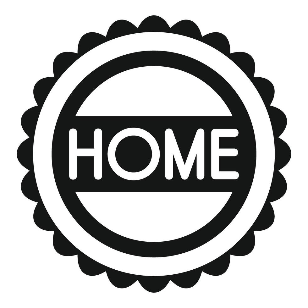 Black and white home badge promoting ownership vector
