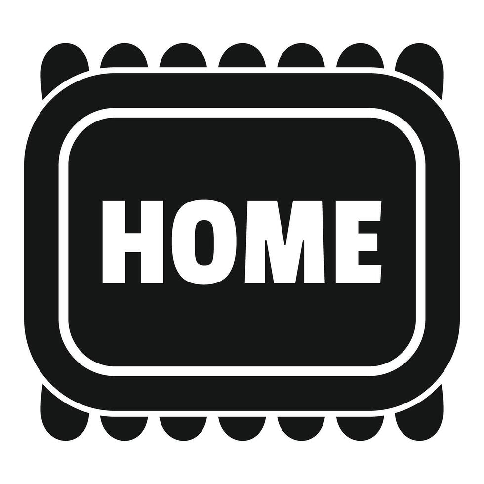 Black home sign showing family and residence vector