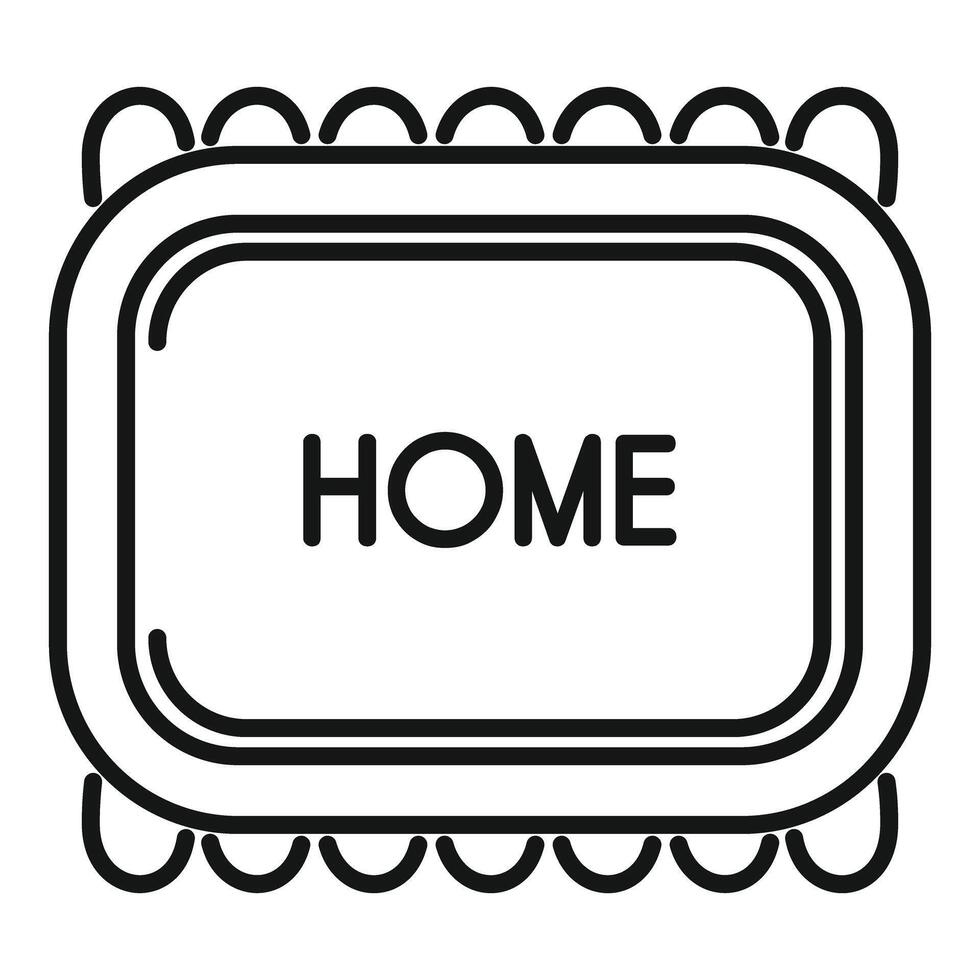 Home sweet home sign with rounded corners representing returning to family and comfort vector