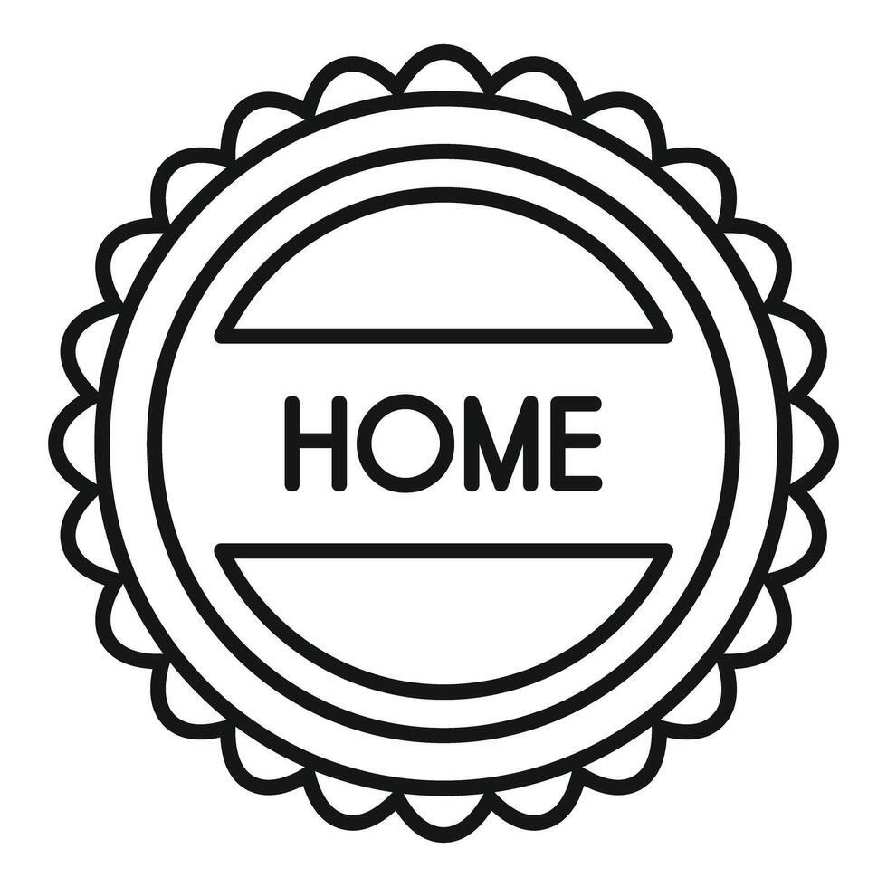 Round home badge promoting comfort and security vector