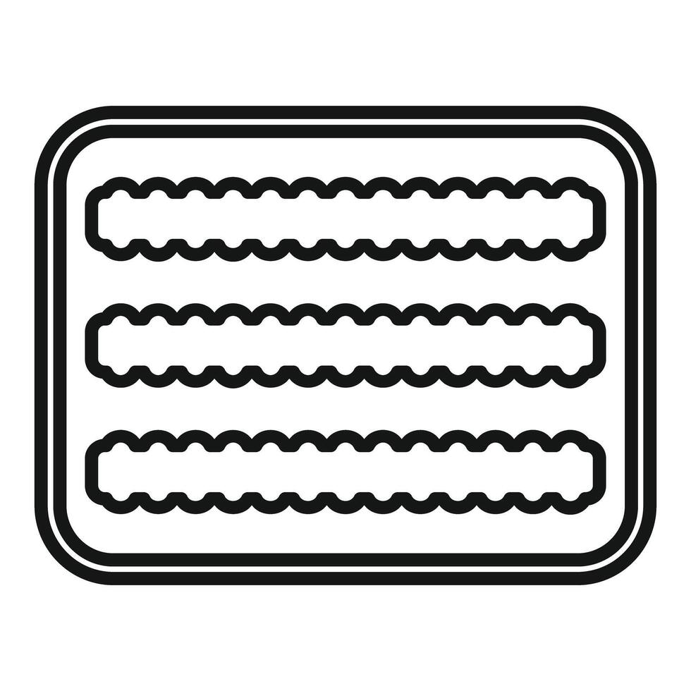 Baking tray with ridges for even cooking and easy removal vector