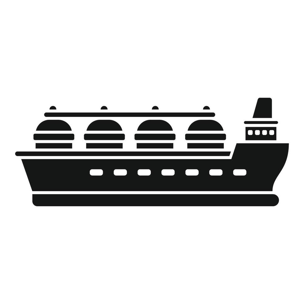 Lng tanker ship transporting liquefied natural gas across the ocean vector