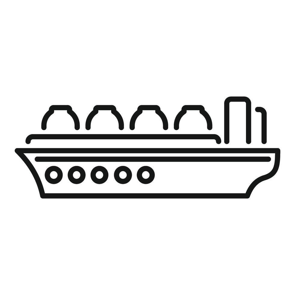 Big gas carrier ship delivering liquefied gas by sea vector