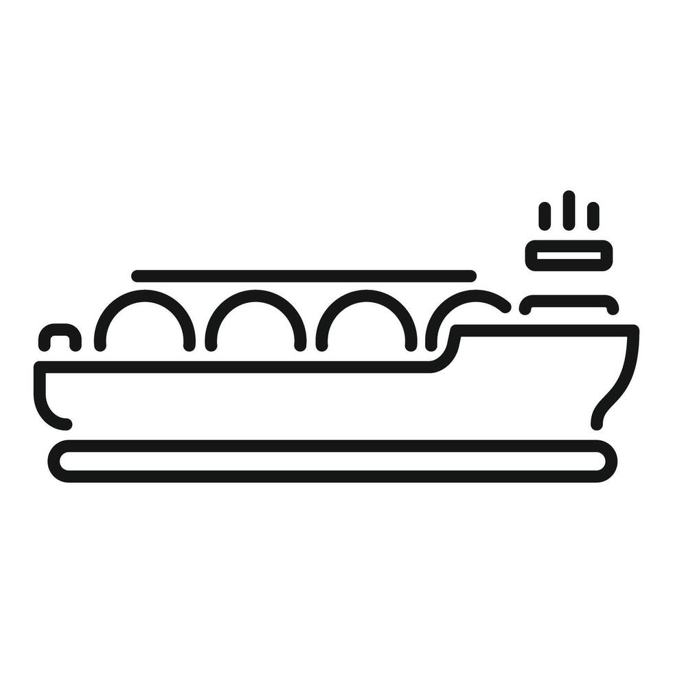 Lng carrier ship delivering liquefied natural gas icon vector