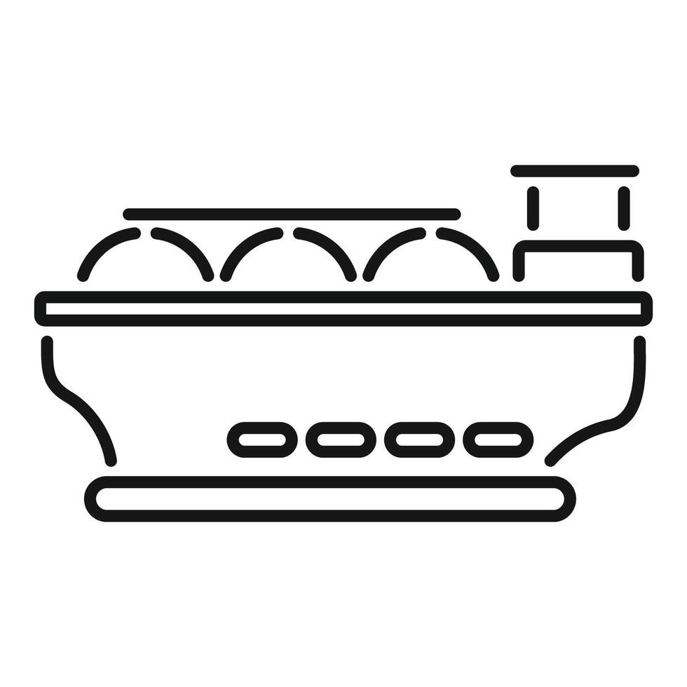 Gas tanker ship carrying liquefied natural gas sailing on the ocean vector