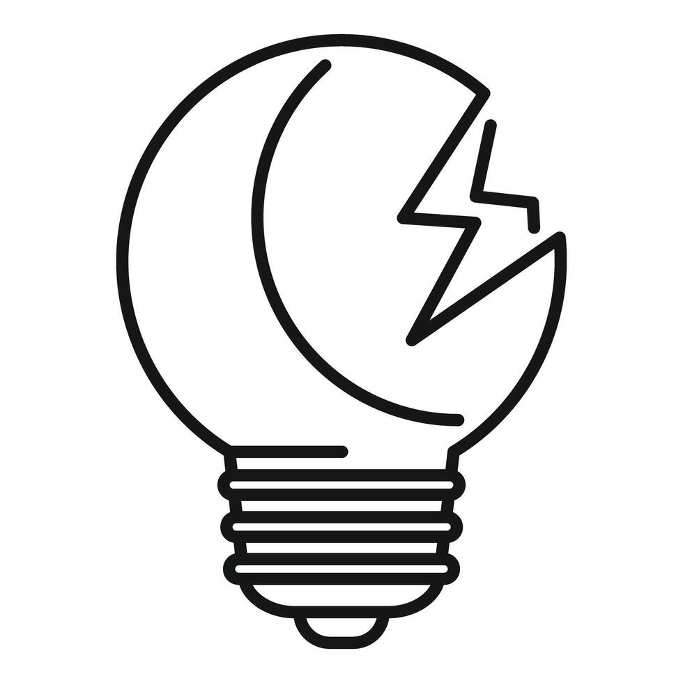 Broken light bulb is showing lack of new ideas vector