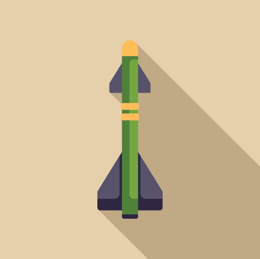 Military rocket missile weapon pointing up threatening war background vector