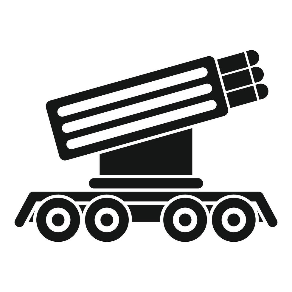 Mobile rocket launcher system targeting enemy positions vector