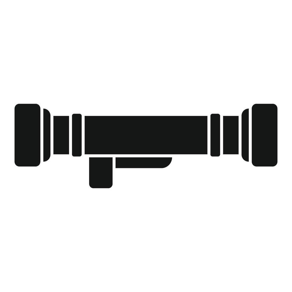 Bazooka rocket launcher military weapon icon showing war and violence vector