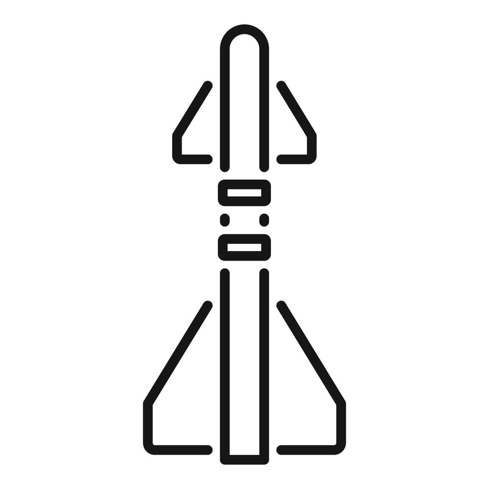 Military rocket missile is flying up to the sky vector