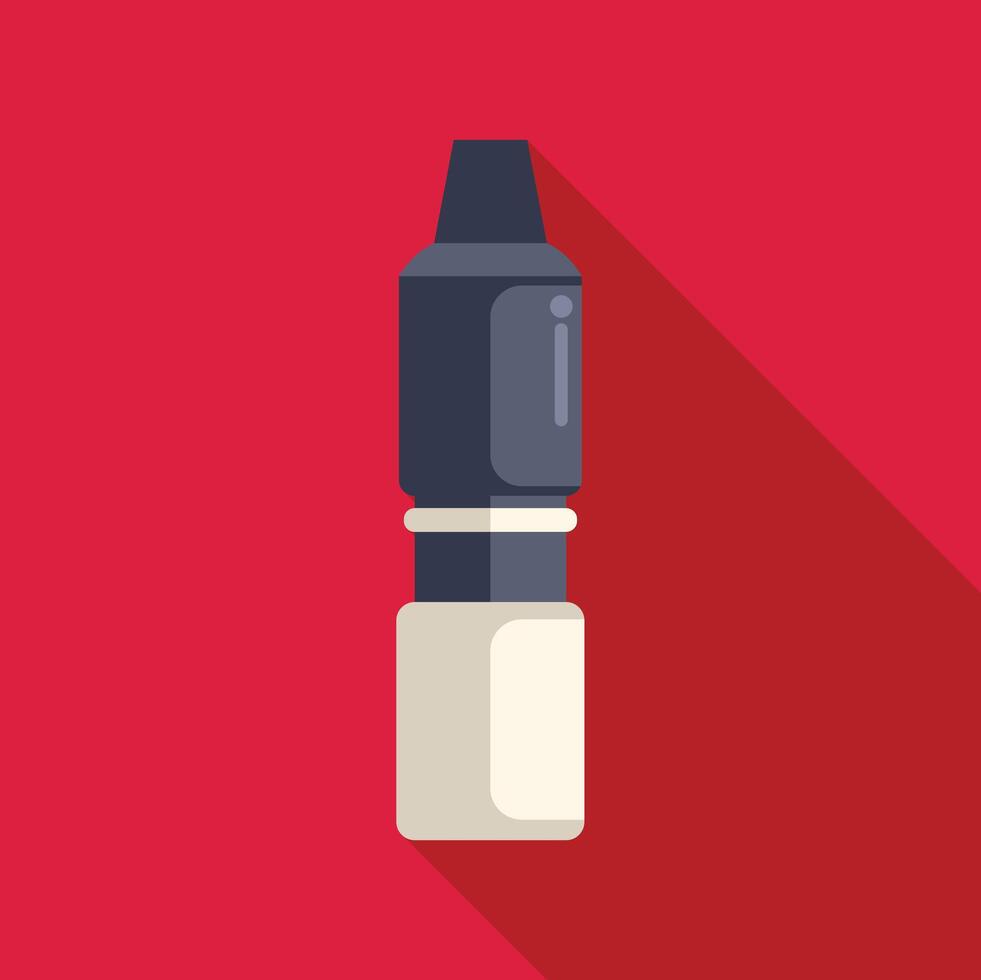 Electronic cigarette standing on red background illustration vector