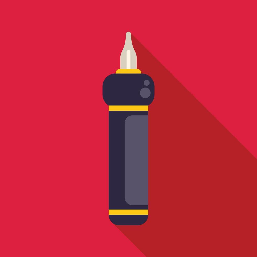 Electronic cigarette vaporizer device smoking modern flat design icon vector