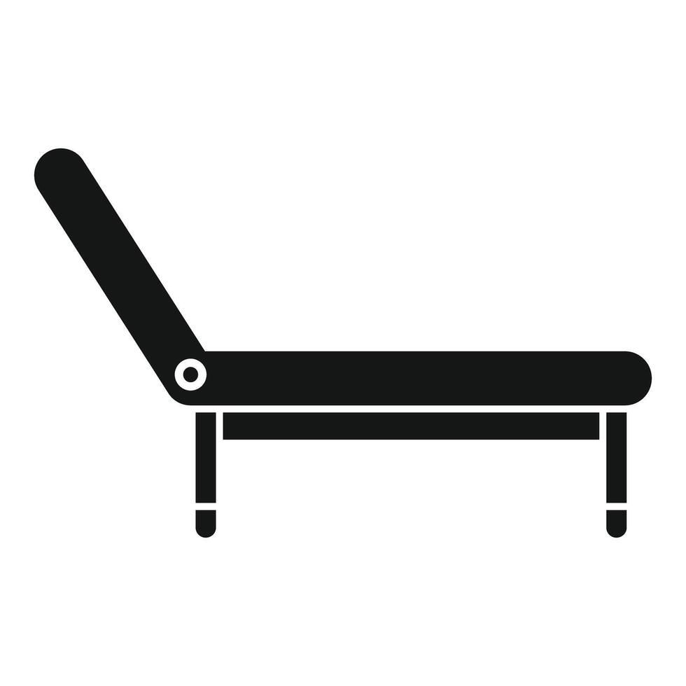 Simple icon of a adjustable backrest bed for resting and relaxing vector