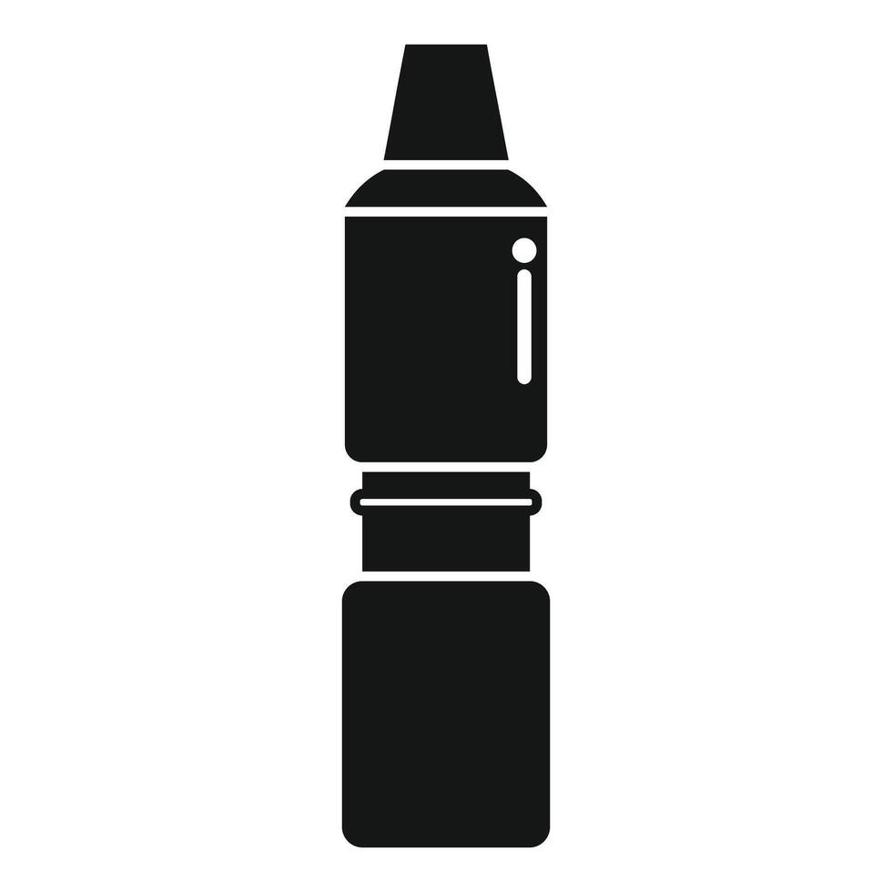Electronic cigarette device with cartridge containing liquid for vaping vector
