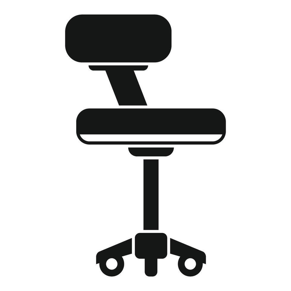 Modern office chair with wheels for comfortable working vector