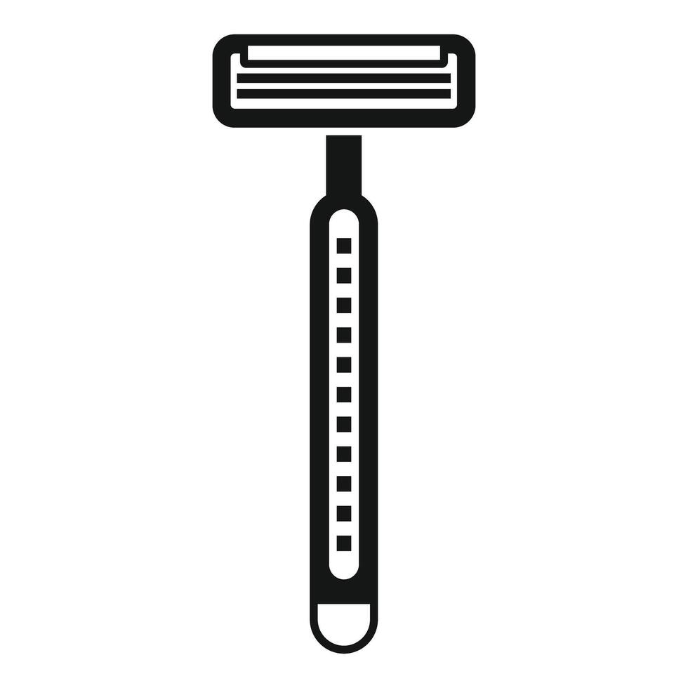 Plastic razor with triple blades for shaving isolated on white background vector