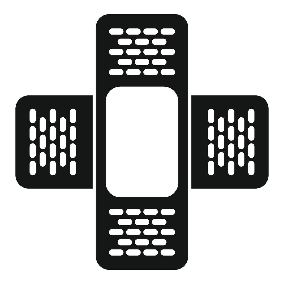 Medical plaster protecting a wound icon, simple style vector