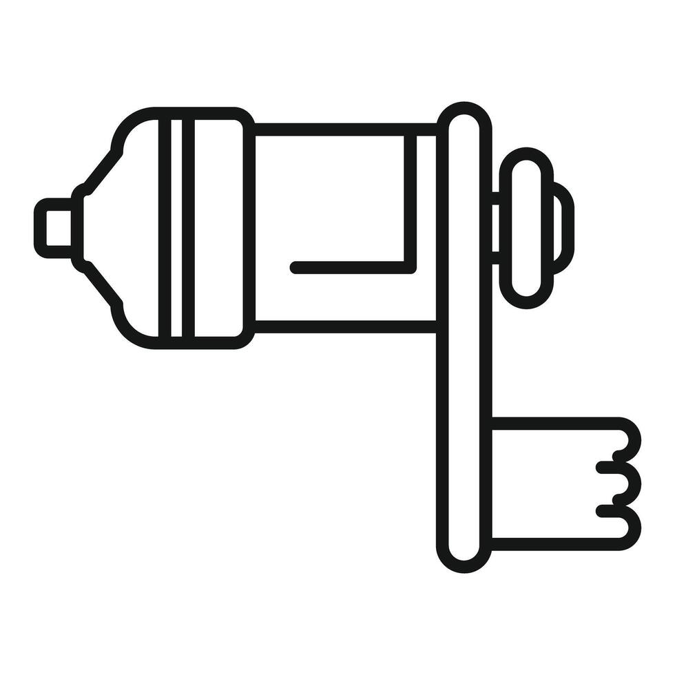 Professional tattoo machine drawing ink from bottle icon vector