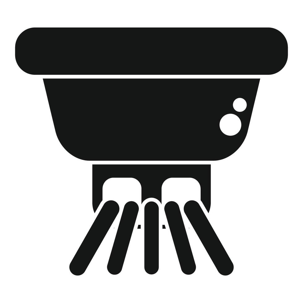 Modern smart home system controlling temperature icon vector