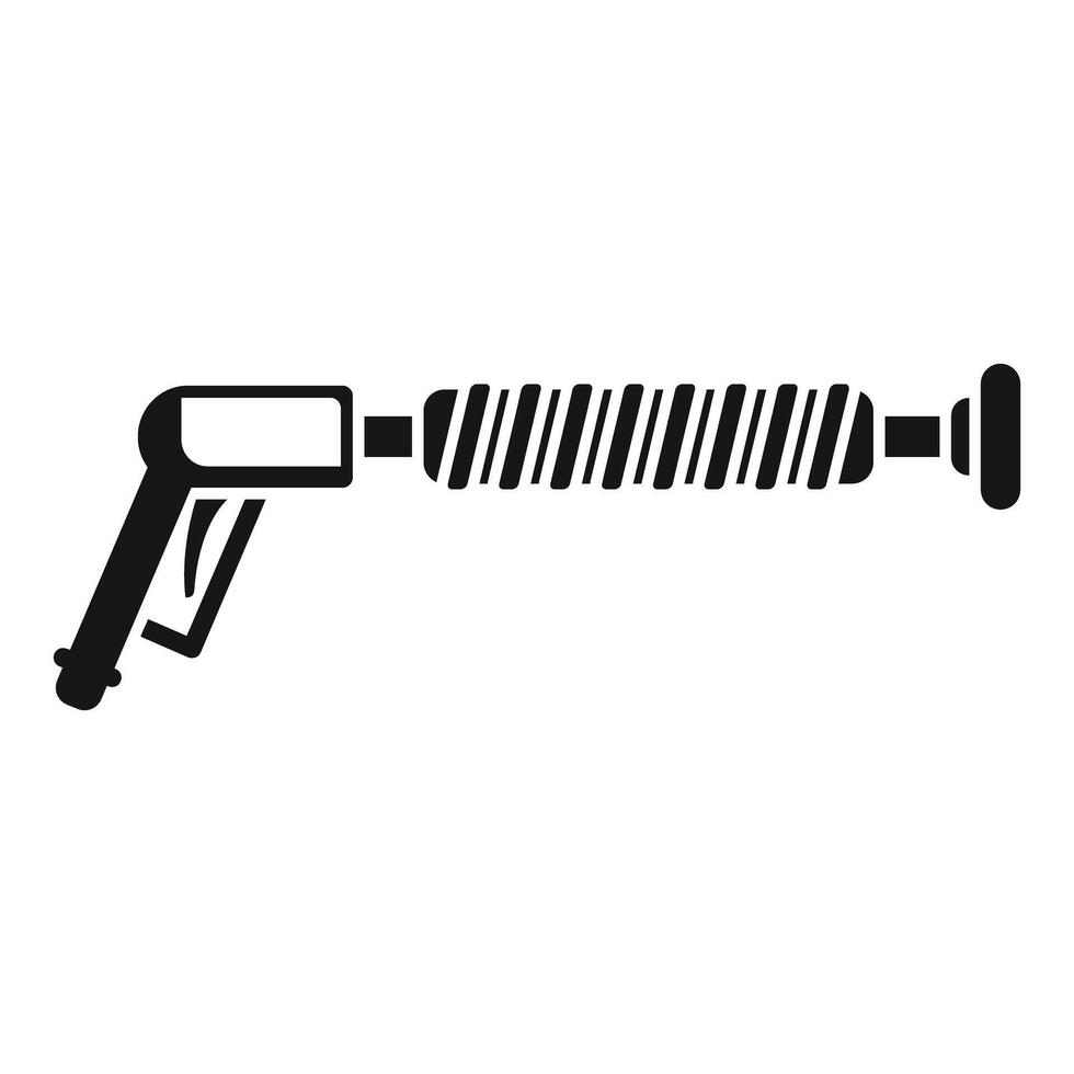 Pressure washer gun cleaning tool with long extension nozzle vector