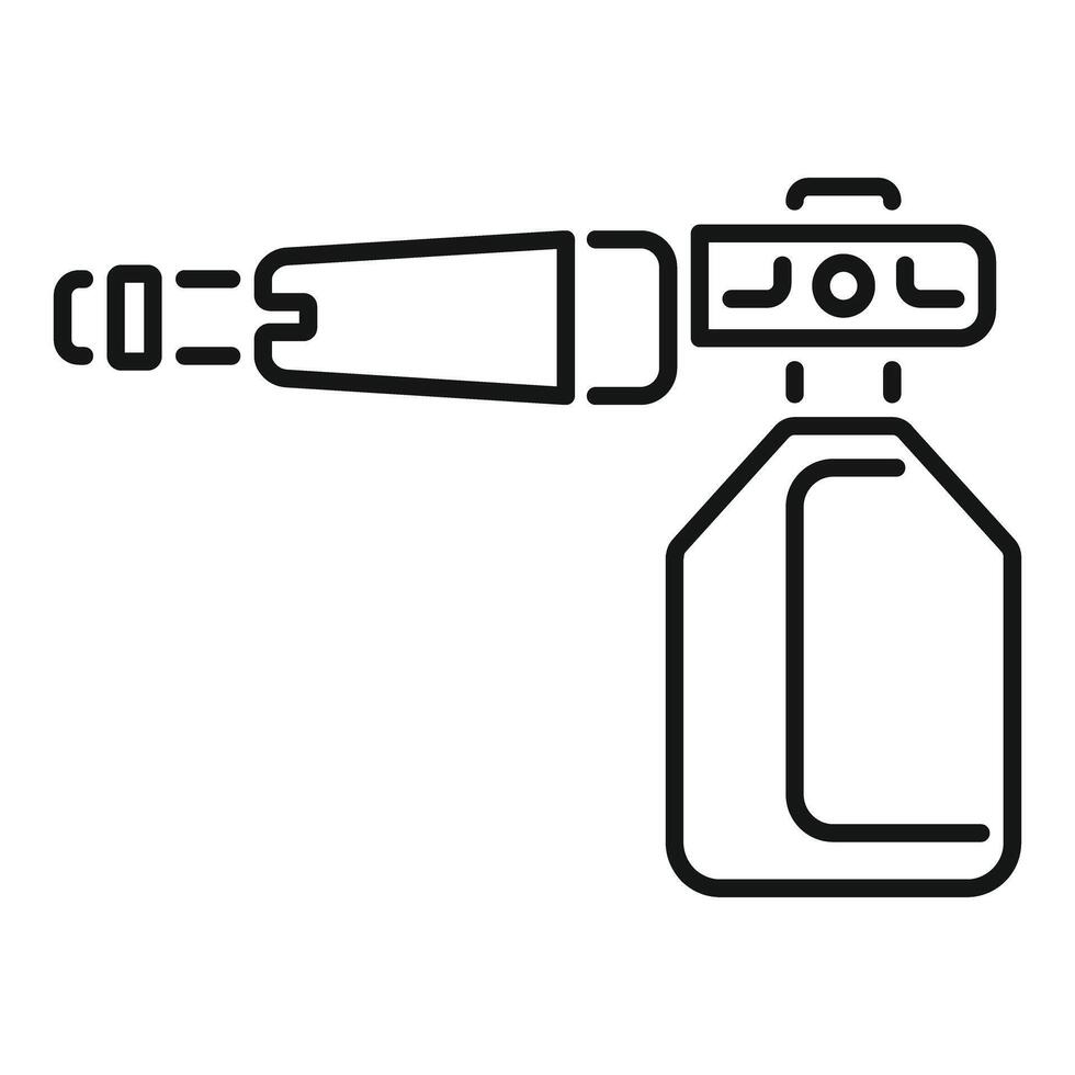 Electric paint spray gun with paint container for professional painting vector