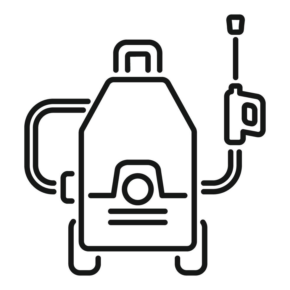 Cleaning equipment icon depicting pressure washer for professional use vector