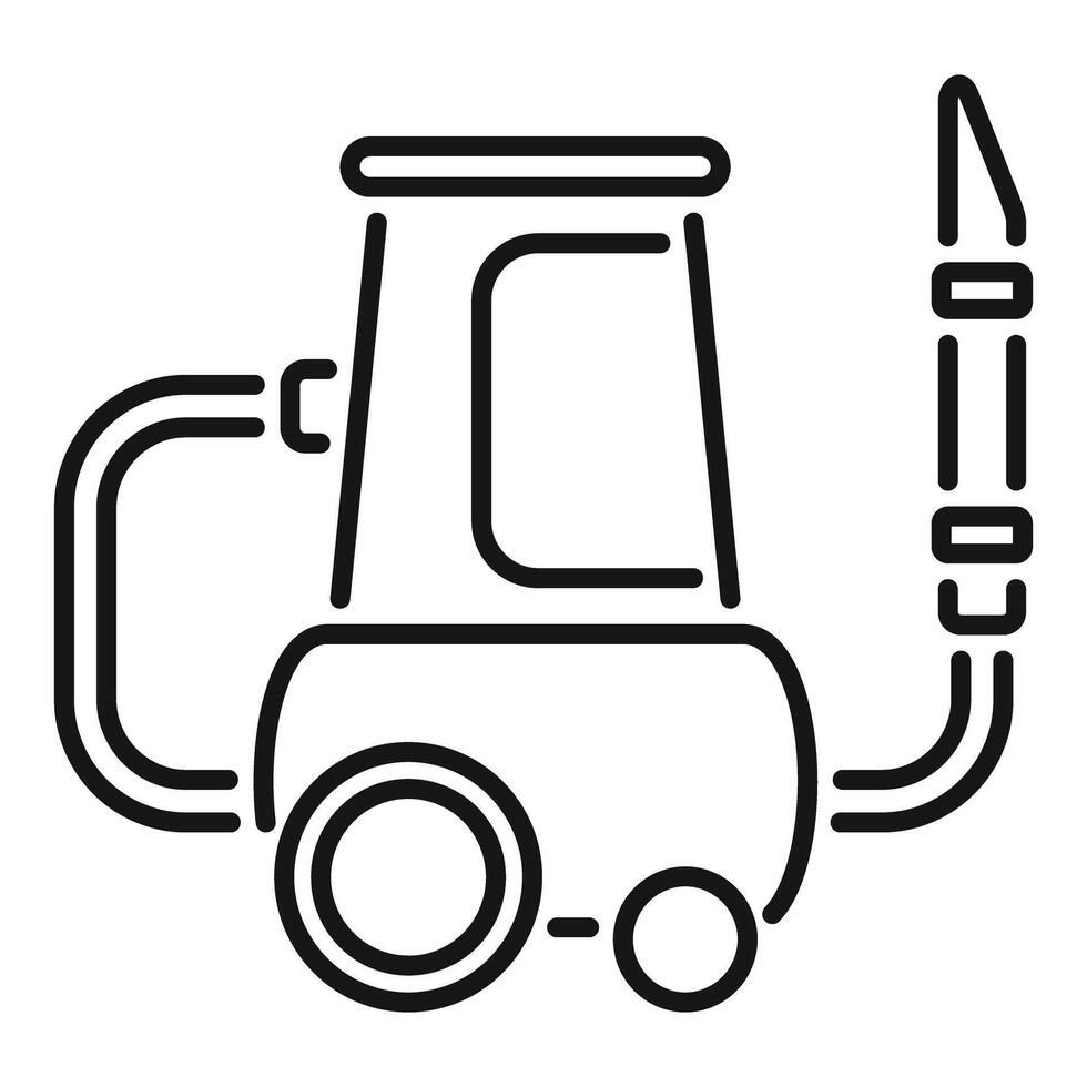 Professional cleaning equipment icon with vacuum cleaner being used for carpet cleaning vector