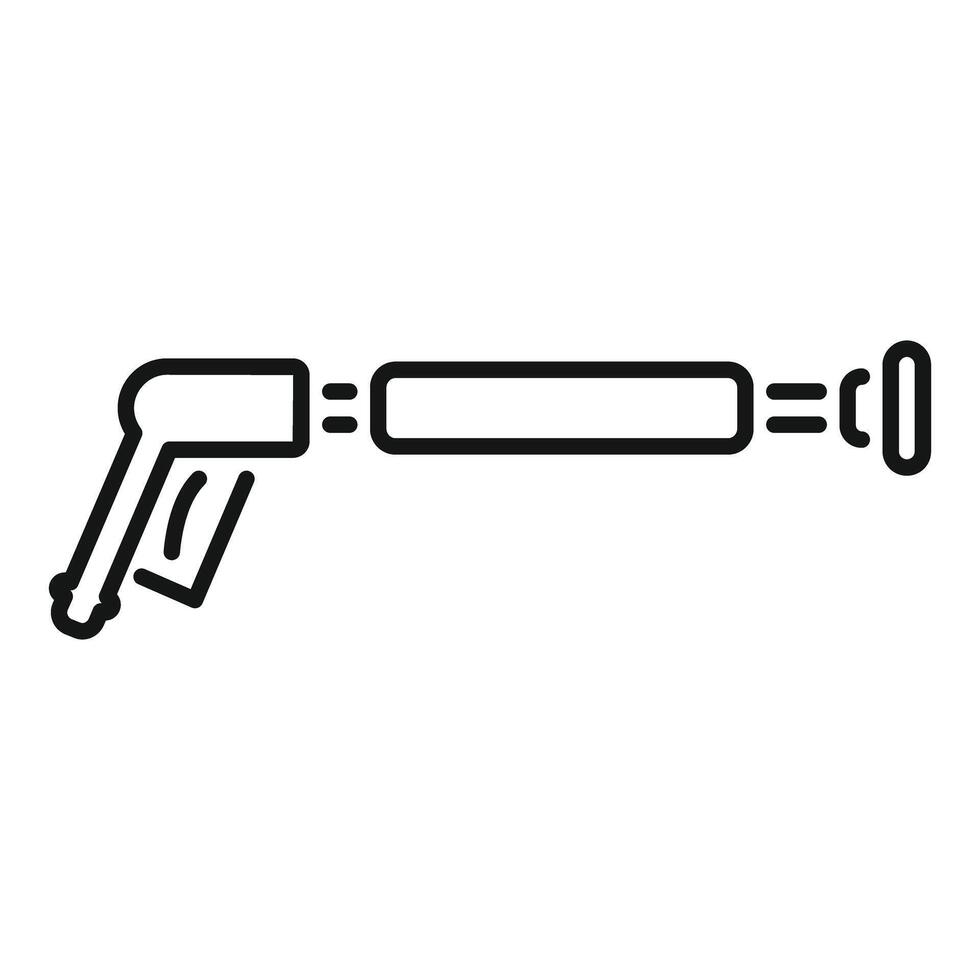 Pressure washer cleaning tool spraying water icon vector