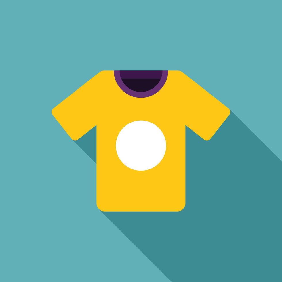 Yellow t shirt with round copy space area vector