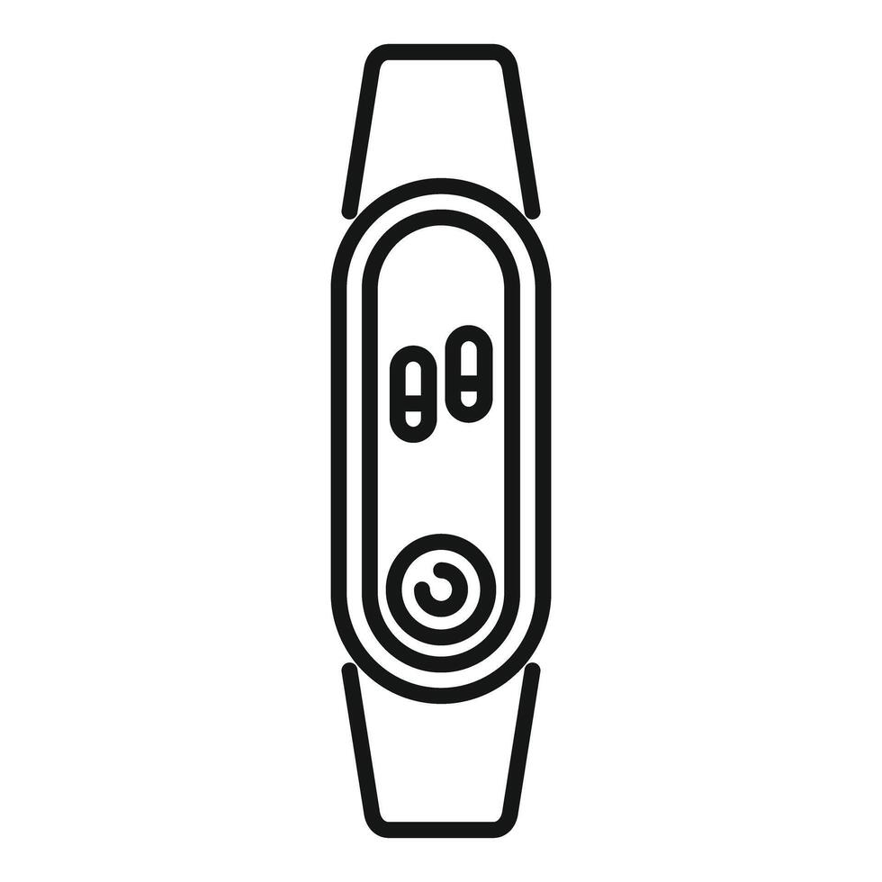 Smart watch showing time and battery status icon vector
