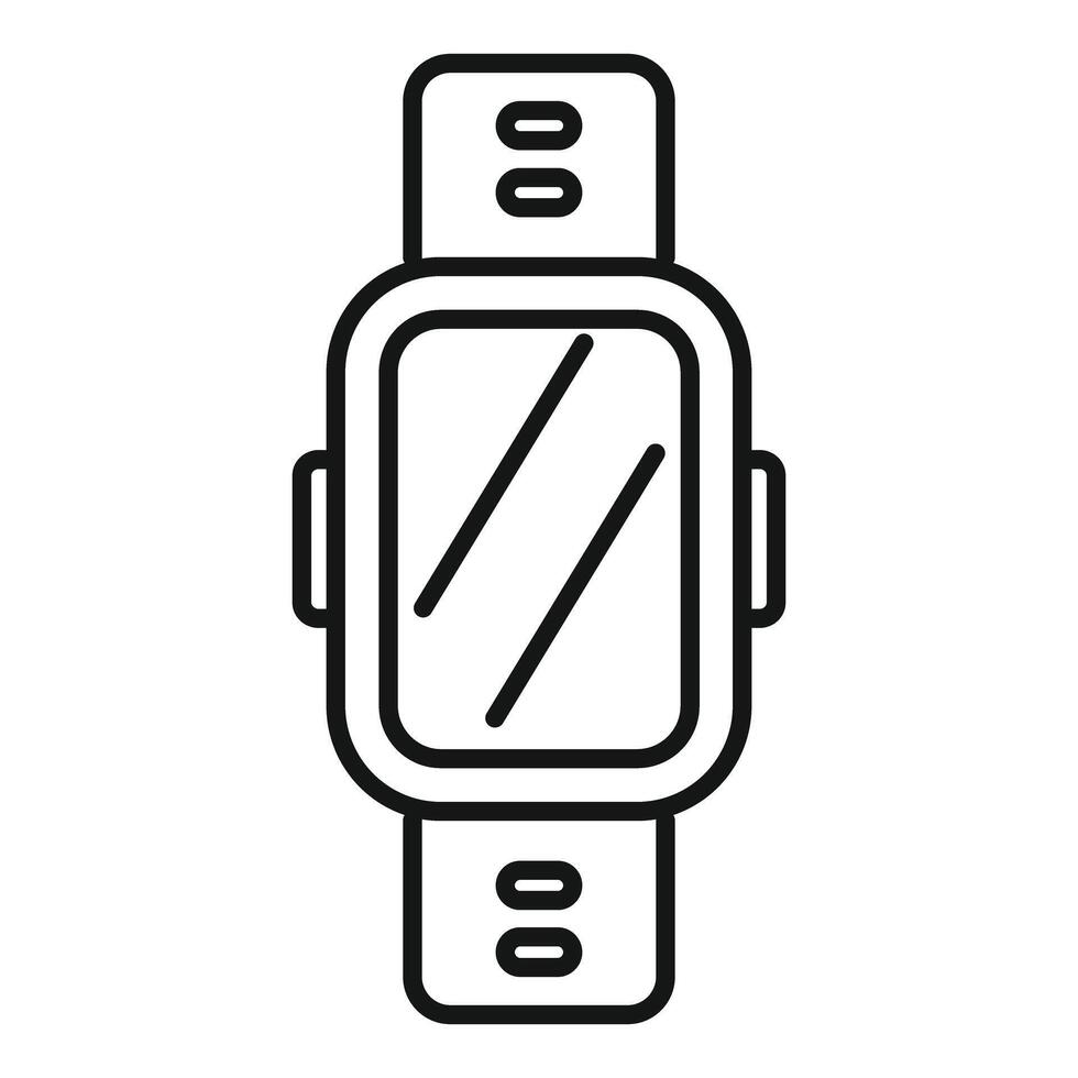 Smartwatch with big screen displaying blank user interface for copy space vector