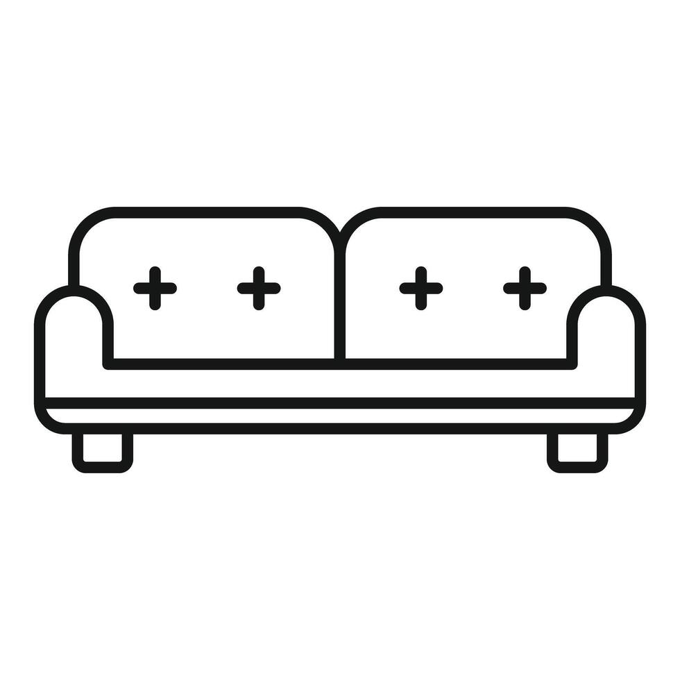 Comfortable sofa with pillows is perfect for relaxing at home vector