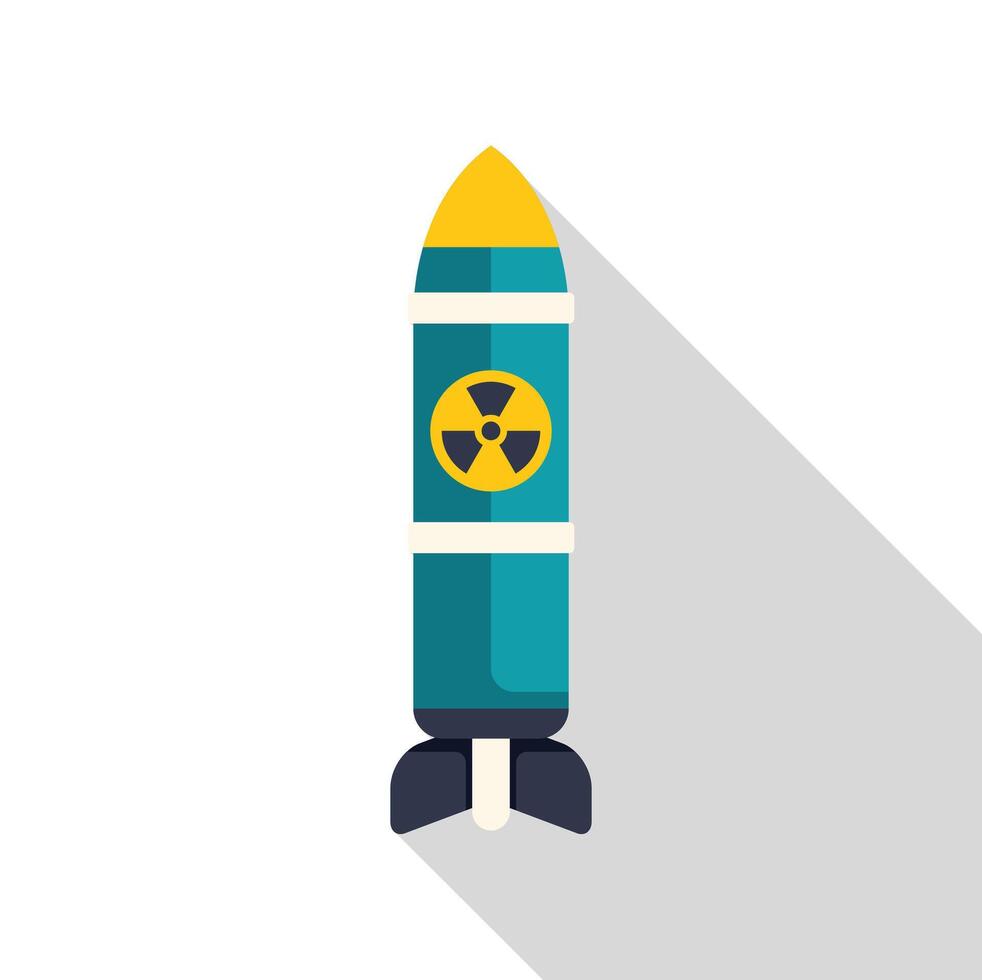 Nuclear rocket missile carrying powerful warhead threatening global safety vector
