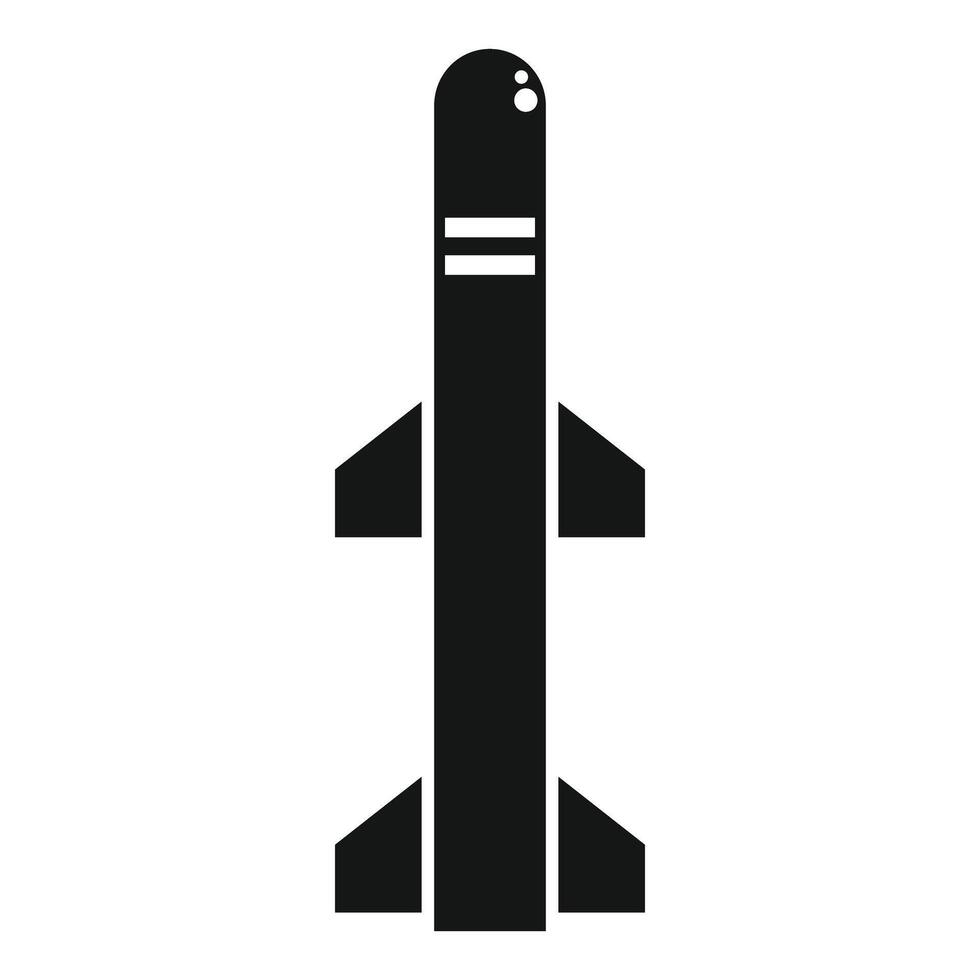 Military missile pointing up ready to launch vector