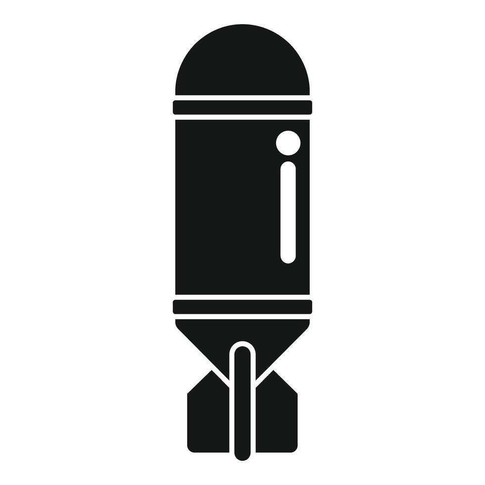 Big bomb icon representing war and destruction vector