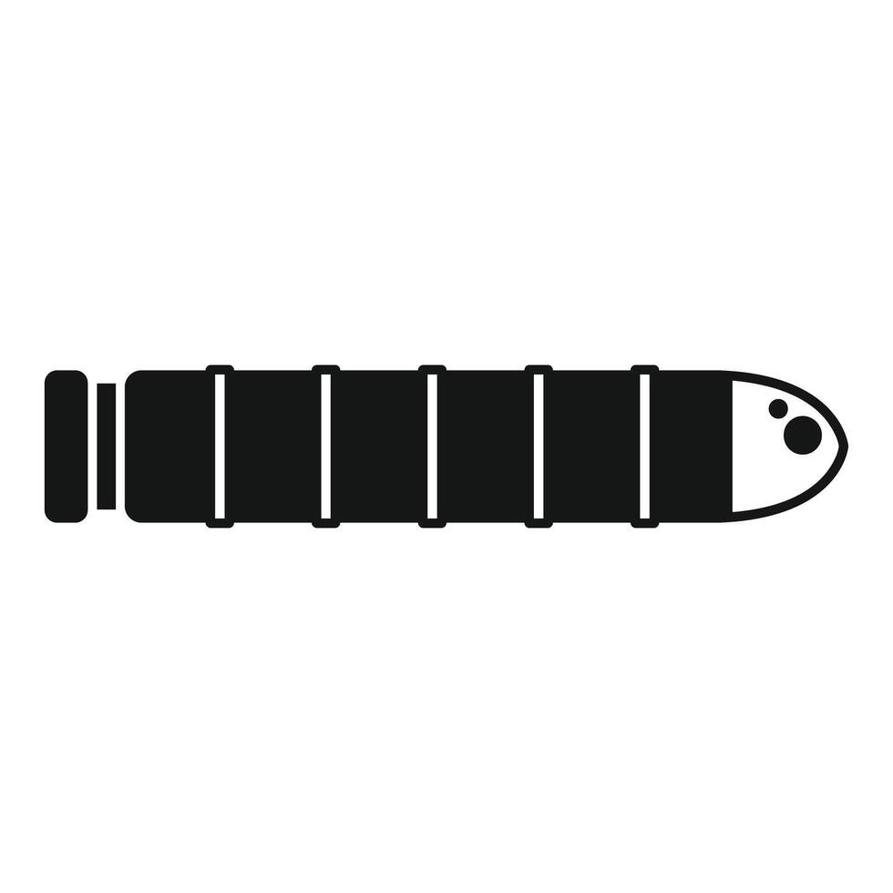 Long modern submarine floating underwater icon vector