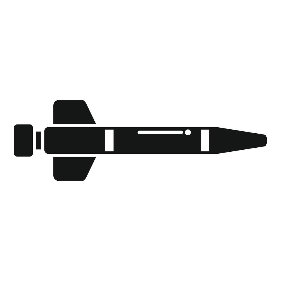 Military rocket attacking with navigation system icon vector