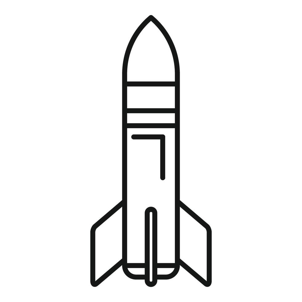 Military rocket weapon aiming at sky representing war vector