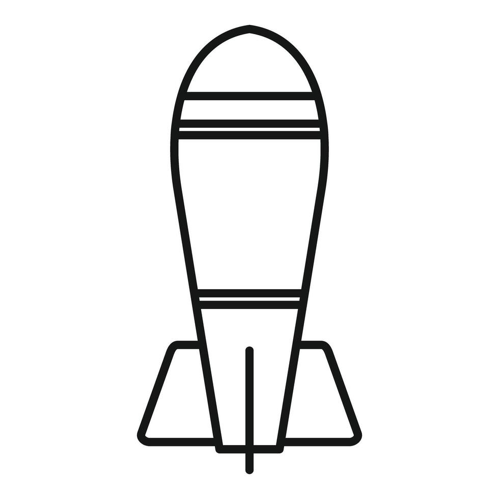 Black and white rocket vector