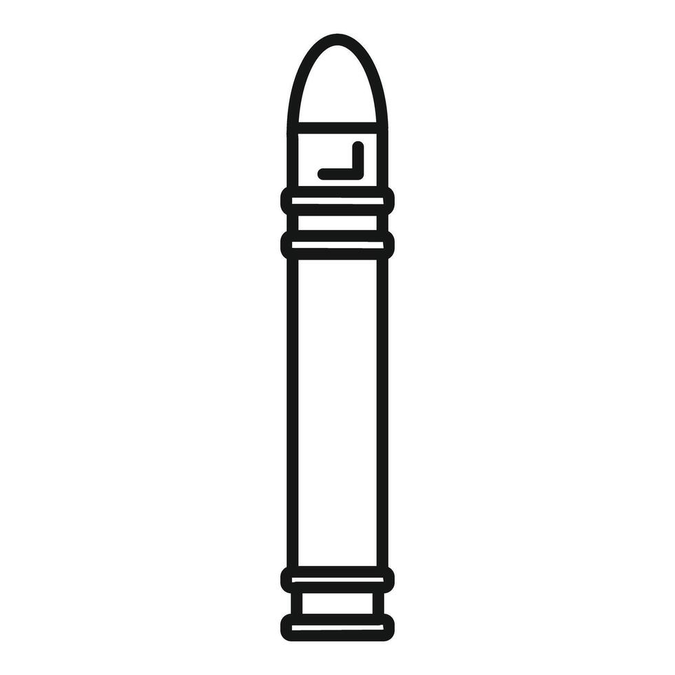 Military rocket pointing up ready to launch vector