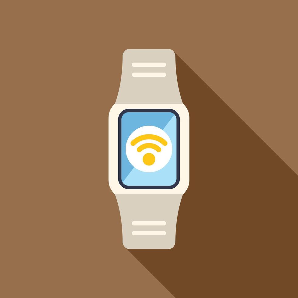 Smart watch displaying wifi signal icon vector